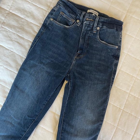 SUPER HIGH WAISTED GOOD AMERICAN GOOD LEGS JEANS - Picture 2 of 5